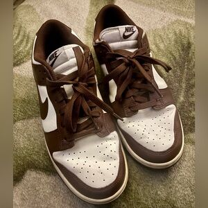 Nike Women’s Brown and White Dunks Sneakers